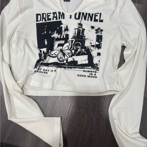 White Long Sleeve Graphic Tee